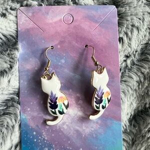 Colorful Cat earrings